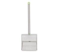 QANYEGN Large Chicken Poop Scooper, Long Handle Stainless Steel Chicken Poop Scooper, Chicken Coop Litter Scoop for Chicken Pet Cat (Green)