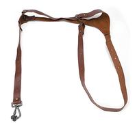 QANYEGN Leather Camera Shoulder Strap, Universal Camera Shoulder Harness, Adjustable Leather Camera Strap for Photographers (Brown-right shoulder)