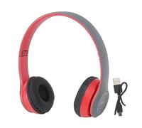 QANYEGN P47 BT Bluetooth Headphone, Bluetooth Headphones Over Ear, Noise Reduction Folding Headset for Sports Music Lovers (Red)