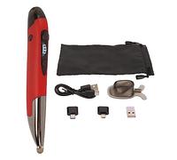 QANYEGN Pen Mouse, Rechargeable Bluetooth Optical Stylus Mouse, 2.4g Dual Mode Cordless Pen Mouse for PC Laptops (Red)
