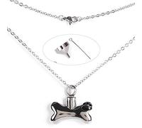 QANYEGN Pet Ashes Necklace, Dog Bone Memorial Pendant Necklace, Cremation Urn Pendant Jewelry for Keepsake