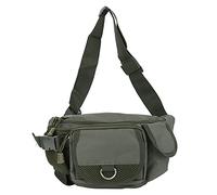 QANYEGN Portable Fly Fishing Pack, Fishing Tackle Bumbag, Tactical Fanny Pack for Outdoor Hiking Climbing Fishing (OD Green)