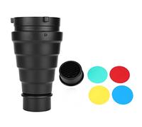 QANYEGN Snoot Honeycombs Grid Light Beam Tube, Aluminium Alloy Conical Studio Kit, Mount Snoot Filter for Studio Strobe Flash