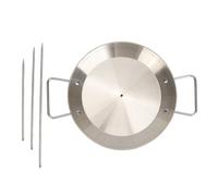 QANYEGN Vertical Skewer Grill, Stainless Steel Vertical Skewer, Detachable BBQ Grill for Steak, Whole Chickens, Whole Fish, Large Meat (Silver)