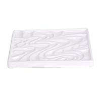 QANYEGN Wavy Design Watercolor Mixing Tray, Porcelain Leak Proof Painting Palette, Imitation Ceramic Paint Palette for Mixing Colors