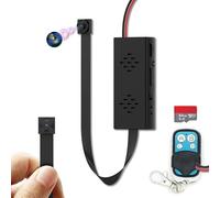 QAOLZCC Full 4K HD Mini Hidden Camera, DIY Module Tiny Spy Wireless Remote Control Small Nanny Cam with Free 64G SD Card, Smart Home Surveillance Equipment for Security(No Need Wi-Fi)
