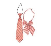 Qaonsciug 2PCS Teens Students Bowknot Necktie Set Women Knot Free Uniform Detachable Collars Removable Ties Costume Accessories For Girls For Bows For Girls School Neckties