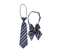 Qaonsciug 2PCS Teens Students Bowknot Necktie Set Women Knot Free Uniform Detachable Collars Removable Ties Costume Accessories For Girls For Bows For Girls School Neckties