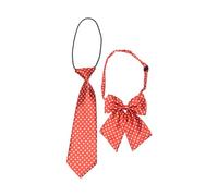Qaonsciug 2PCS Teens Students Bowknot Necktie Set Women Knot Free Uniform Detachable Collars Removable Ties Costume Accessories For Girls For Bows For Girls School Neckties