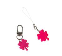 Qaonsciug 2Pieces Plant Phone Charm Bag Accessory Four Leaf Phone Lanyard for Students and Youthful Women Seeking Styles