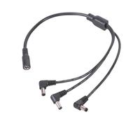 Qaonsciug 5.5x2.1mm DC5521 Y Splitter Cable Female To 2/3/4 Male 90 Degree Elbow Power Extension For LED Lights 40CM Electronic Device Cable