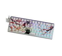 Qaonsciug ANSI ISOs Layout Original Profile Keycaps PBTs Plums Blossom Side Print For 61/64/68 Keyboards Original Profile