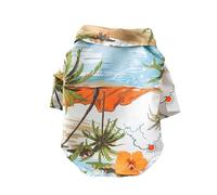 Qaonsciug Beach Puppy Shirts Cool Dog Clothes Hawaiians Shirt Beach T- Dog For Dogs Boy