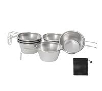 Qaonsciug Camping Cookware Multipurpose Stainless Steel Cup with Hook Handle 50ml Capacity for Hiking Backpacking Adventure Camp Kitchens Cup with Hook Handle