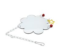 Qaonsciug Chicken For Hens Birds Swing Hanging With Bells Star Pendant For Rooster Parrot Suspending Pecking Toy