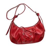 Qaonsciug Contemporary Tied Ribbon Underarm Bag Casual To Prom Adjustable Shoulder Bag Roomy Compartments Trendy PU Handbag Practical PU Casual Handbag