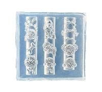Qaonsciug Crystal Silicone Nails Mold Decors Molds Silicone Stamps Stamping Tool Reusable Nail Art Tool
