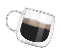 Qaonsciug Glass Cup for Hot Or Cold Beverages 250ml Capacity Double Walled Coffee Mug Elegant Espresso Glassware for Home Use Burn Proof Coffee Mugs for Hot Beverages