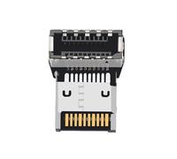 Qaonsciug L-Shaped USB3.1 10Gbps Right-Angled Adapter Type E To C For PC Motherboards Space-Saving Build L Shaped E To C Adapter