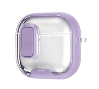 Qaonsciug Lockable Charging Cover With Auto Release Lid And Phone Stand Features For Earphones Case Compatible For Pods Case Purple
