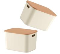 Qaonsciug Modularized Cream Storage Box With Sealed Cover Vertical Space Saving Organizers Container For Small Spaces PP Container With Covers