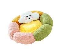 Qaonsciug Soft Cycle Plan Lying Area With Back Assist Hoisted Bounds And Bicolor Lemon Green Record Player Cats And Small Canines Fleece Orthopaedic Dog Mattress