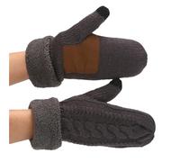 Qaonsciug Winter Knit Gloves With Plush Wrist Cuffs Couple Full Finger Thicken Outdoor Cycling Skiing Keep Warm Women Men Men Windproof Knit For Women Cold Weather