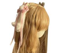 Qaonsciug Women Kid Headband Top Hat Lovely Cosplay New Year Party Props Handmade Hair Hoop with Pearls Tassels Kids