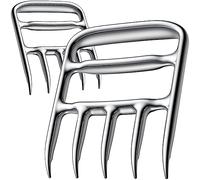 qAp quality art Practical Metal Meat Shredder Claws, 2 Pieces, 18/8 Stainless Steel, 4.9 inches, Ideal for Pork, Turkey, Chicken, Brisket