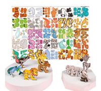 Qapayieg 3d Jigsaw Puzzle - Immersive Parent-Child Interaction - Animal Figures 3D Jigsaw Puzzle Set,for Children Students Boys Classroom School Bedroom Study Party