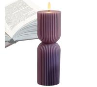 Qapayieg LED Candle - Child Pet Safe Warm Light,Electronic Candle Ribbed Coating | for Party Dining Table Bedroom Window Sill Bookshelf Bathroom Yoga Meditation