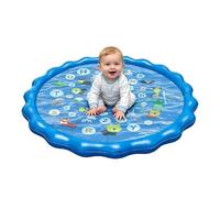 Qapayieg Water Pad - 100cm Animal Prints Spray Edutainment | Non Slip Educational Water Spray Mat | for Ages 2-10 Boys Girls Dogs Backyard Park Lawn Summer Beach