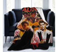 QapLWczK Blanket Austin Actor Butler Throw Flannel Blankets Warm Soft Cozy Fuzzy Blanket for Bed Sofa Couch Camping Travel Gift Blankets for All Seasons 50"x40"