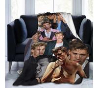 QapLWczK Blanket Austin Actor Butler Throw Flannel Blankets Warm Soft Cozy Fuzzy Blanket for Bed Sofa Couch Camping Travel Gift Blankets for All Seasons 50"x40"