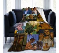 QapLWczK Blanket Drew Actor Starkey Throw Flannel Blankets Warm Soft Cozy Fuzzy Blanket for Bed Sofa Couch Camping Travel Gift Blankets for All Seasons 80"" x60, Black