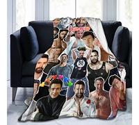 QapLWczK Blanket Hugh Jackman Soft and Comfortable Wool Fleece Throw Blankets for Sofa Office car Camping Yoga Travel Home Decoration Cozy Plush Beach Blanket Gift40 x30
