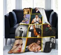 QapLWczK Blanket Sebastian Actors Stan Throw Flannel Blankets Warm Soft Cozy Fuzzy Air Conditioning Blanket for Living Room Sofa Bed Gift Blankets for All Seasons 80"x60"