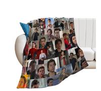 QapLWczK Handsome Tom Holland Blanket Ultra Soft Flannel Fleece Blanket Stylish Bedroom Living Room Sofa Warm Blanket All Season Use 50"x40"