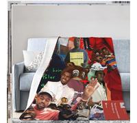 QapLWczK Kanye Music Blanket West Singer Flannel Fleece Blanket Ultra Soft Lightweight Throw Blanket for Bed Couch Living Room 80"x60"