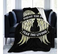 QapLWczK Norman Reedus Flannel Blanket Daryl Dixon Soft Air Conditioner Blanket Anti-Pilling Lap Blanket for Sofa Bedroom Living Room 80"x60"