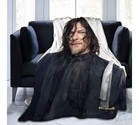 QapLWczK Norman Reedus Flannel Blanket Daryl Dixon Soft Air Conditioner Blanket Anti-Pilling Lap Blanket for Sofa Bedroom Living Room 80"x60"
