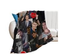 QapLWczK Sunshine Theo James Blanket Ultra Soft Flannel Fleece Blanket Stylish Bedroom Living Room Sofa Warm Blanket All Season Use 80"x60"