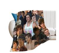 QapLWczK Zac Efron Blanket Sunshine Ultra Soft Flannel Fleece Blanket Stylish Bedroom Living Room Sofa Warm Blanket All Season Use 80"x60"