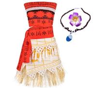 QAQ-COSPLAY Women's Moana Summer Costume, Moana Dress Up Accessories Halloween Party