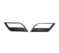 QAQMHVCVB Front Bumper Fog Light Grille For Seat For Leon 2013-2016 Front Bumper Fog Lamp Cover Frame Grille Light Trim 5F0853665A/5F0853666A Car Fog Light Grill Cover(A Pair with Hole)