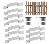 QARIDO 10 X Fence Brackets, Galvanised Steel Panel Brackets for Concrete or Wooden Posts, Heavy Duty Wood Deck Fence Panel Clips, Anti-Rattling Universal Fence Repair Kit