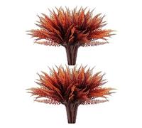 QARIDO Artificial Boston Fern Potted Plant, Fake Fern Bushes in Pot for Indoors & Outdoors - 2 Faux Ferns Fake Ferns Artificial Plants, UV Resistant Plants for Home Decor