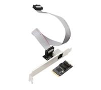 Qarmijaer 1 Piece M. 2 2.5G Gigabit Network Card 2500M Industrial Esports Network Adapter M2 (B+M Key) I226 Chip Black