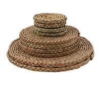 Qarmijaer 10Pcs Round Weave Placemat Non-Slip Heat- Mats for Table,Pots,Pans Teapots in Kitchen,12 Inch,8 Inch,4 Inch