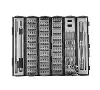 Qarmijaer 128-In-1 Screwdriver Set Household Disassembly Maintenance Tool Cylinder Portable Plum Hexagonal Special-Shaped Set Easy to Use